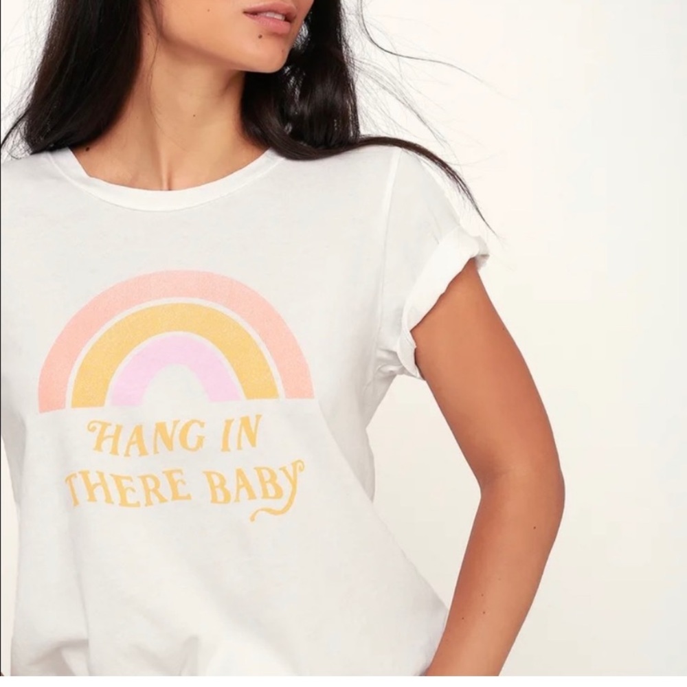 MATE the label Hang In There Baby t shirt size Xs Euc